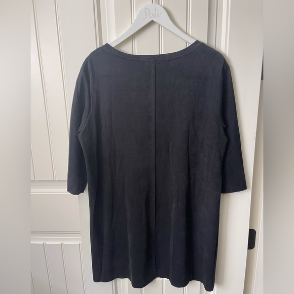 GOLDIE black faux suede dress - Picture 3 of 5